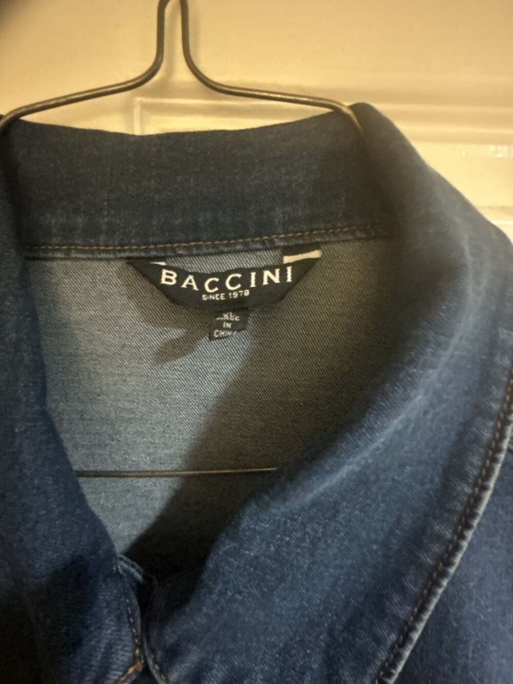Baccini Denim Vest Size XL